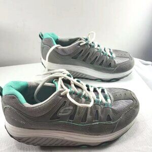 Gray & Mint Green ShapeUps Skechers Sneakers Size 8.5  - PreLoved  YellowTub